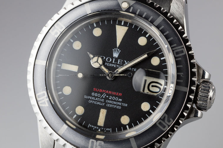 1972 Rolex Red Submariner 1680 MK IV Dial