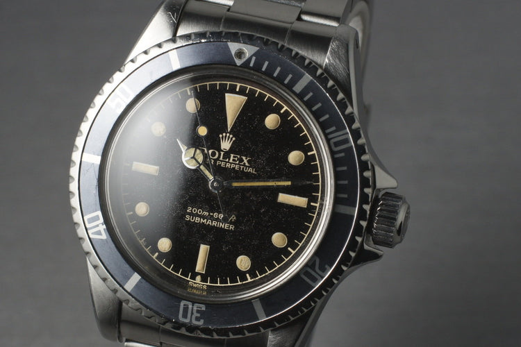 1961 Rolex Submariner 5512 PCG with Gilt Chapter Ring Exclamation Dial