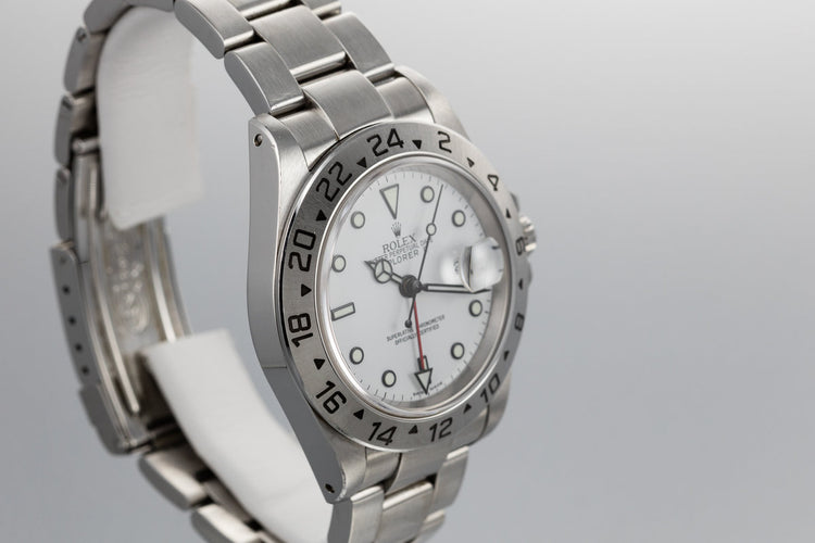 2002 Rolex Explorer II 16570 White Dial with Box and Papers