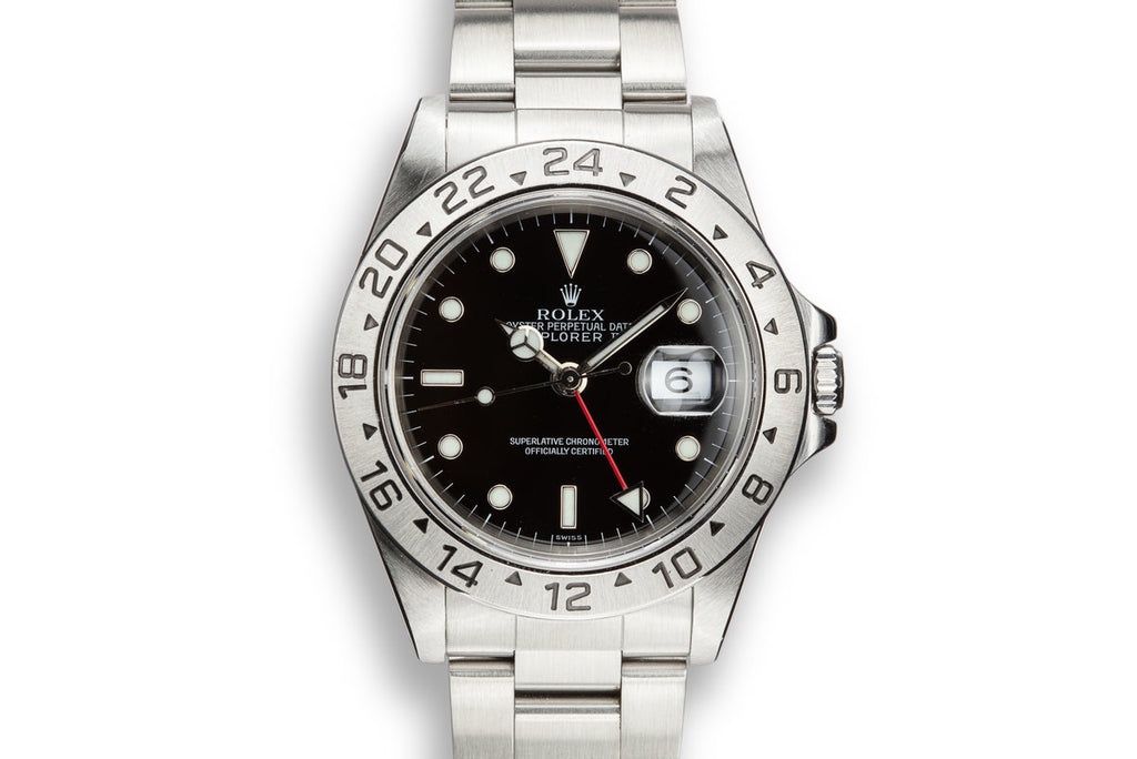 1999 Rolex Explorer II 16570 "SWISS" Only Black Dial with Box and Papers