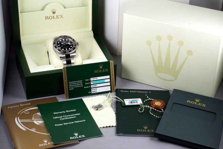 2009 Rolex GMT II 116710 with Box and Papers