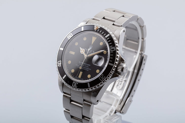 1983 Unpolished Rolex Submariner 16800 with Box & Papers