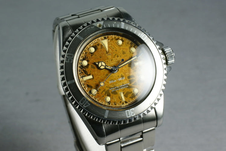 1959 Rolex Submariner 5512 4 line gilt chapter ring PCG Tropical Dial