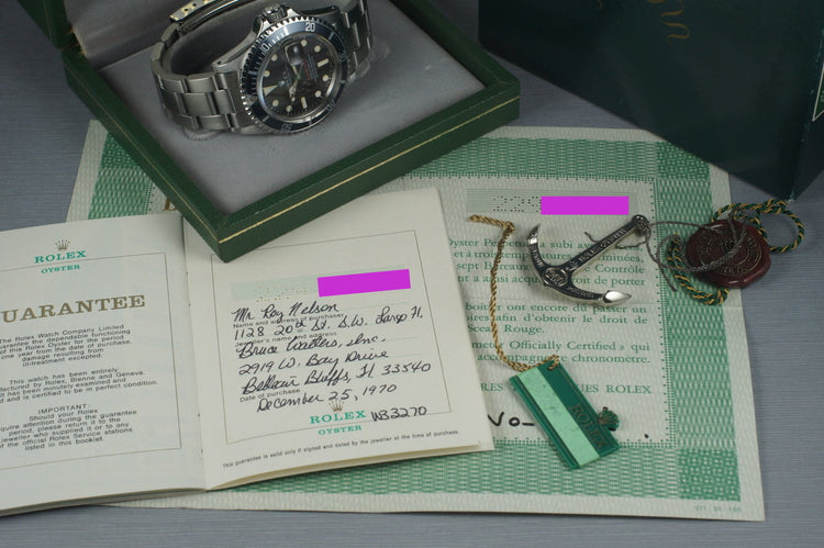 1969 Rolex Red Submariner 1680 with Brown Dial and Papers