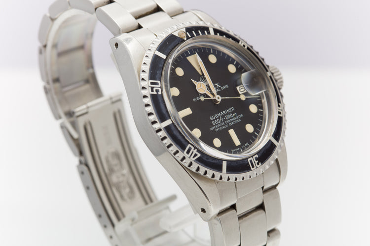 1978 Vintage Rolex Submariner 1680 with Creamy Tritium Lume and Service Papers