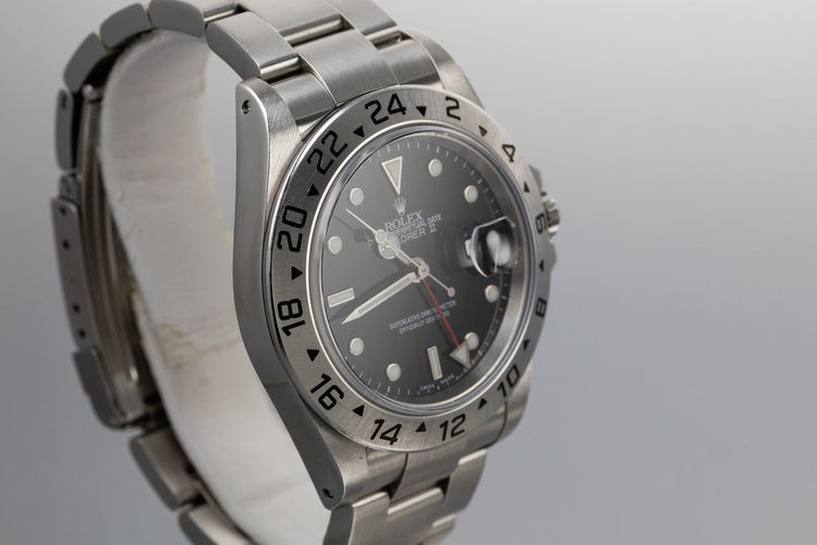 2000 Rolex Explorer II 16570 Black Dial with Box and Papers