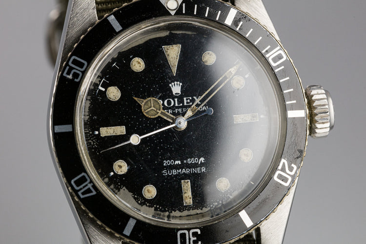 1959 Rolex "Big Crown" Submariner 6538 For Parts