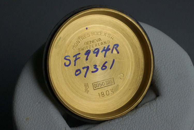 1961 Rolex YG Day-Date 1803 with Box and Papers