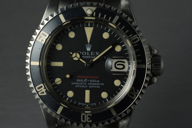 1970 Rolex Red Submariner 1680 Mark IV Dial