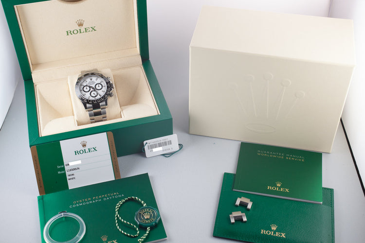 2018 Rolex Ceramic Daytona 116500LN White Dial with Box and Papers