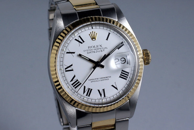 1971 Rolex Two Tone DateJust 1601 with White Roman Dial