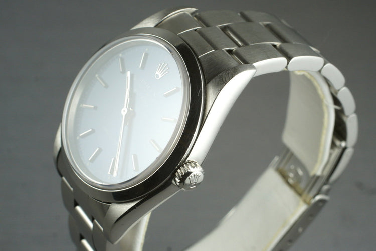 1991 Rolex Air King 14000 Blue Dial with Box and Papers