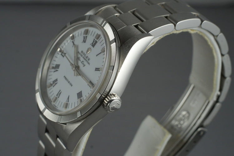 1995 Rolex Air King 14010 White Roman Dial with Box and Papers