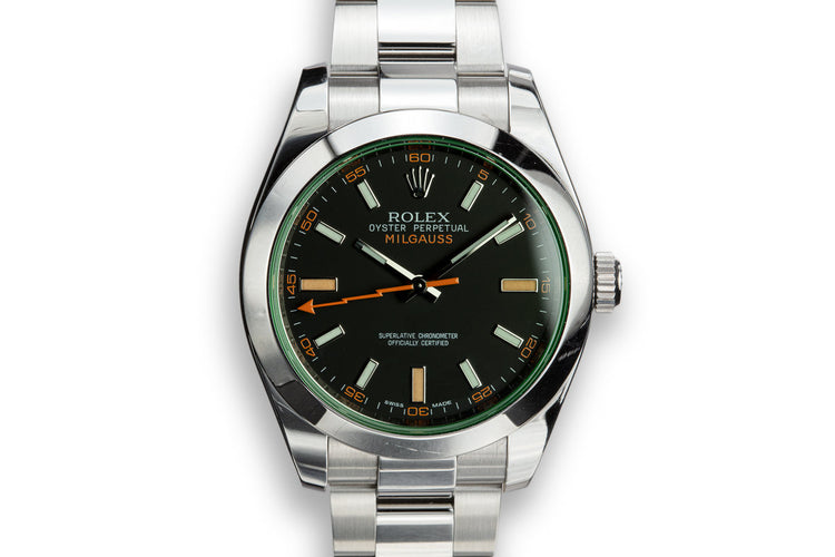 2010 Rolex Millgauss 116400GV Black Dial with Box