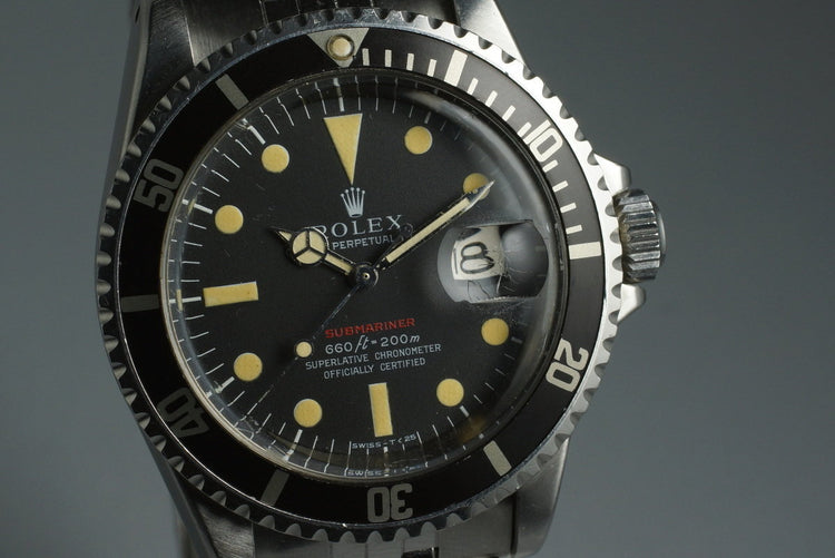 1970 Rolex RED Submariner 1680 with Mark 4 Dial