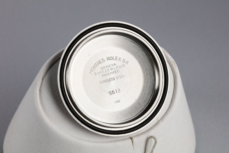 1966 Rolex Submariner 5513 with "SWISS" Only Luminova Service Dial