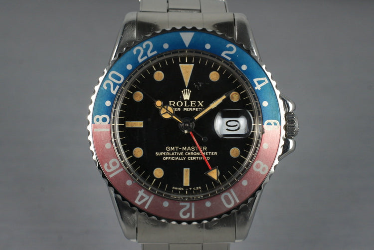 1965 Rolex GMT 1675 Glossy Gilt Dial