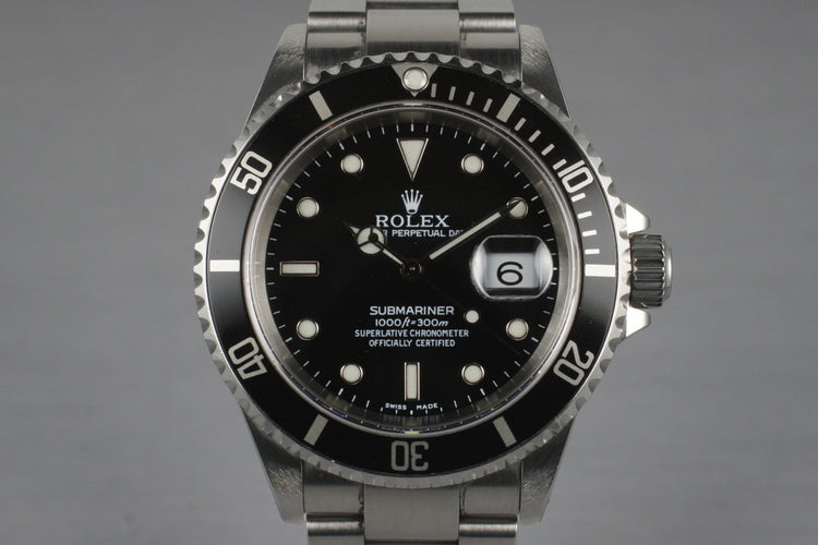 1999 Rolex Submariner 16610