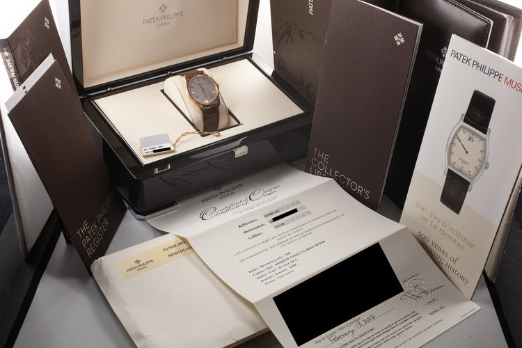 2017 Patek Philippe 18K Rose Gold Calatrava 5196R.001 with Box and Papers