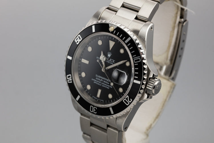 1995 Rolex Submariner 16610 with Box and Papers