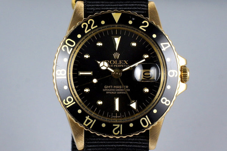 1975 Rolex YG GMT 1675 Black Dial