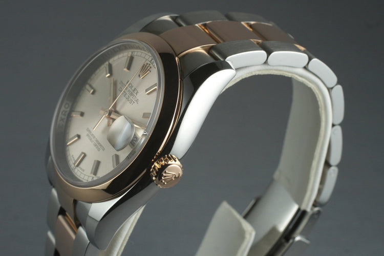 2006 Rolex Datejust 116201 Rose Gold and Stainless with Box and Papers