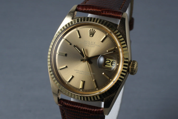 1971 Rolex YG DateJust 1601 Brown Dial