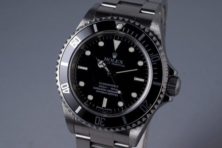 2007 Rolex Submariner 14060 4 Line with Box and Papers