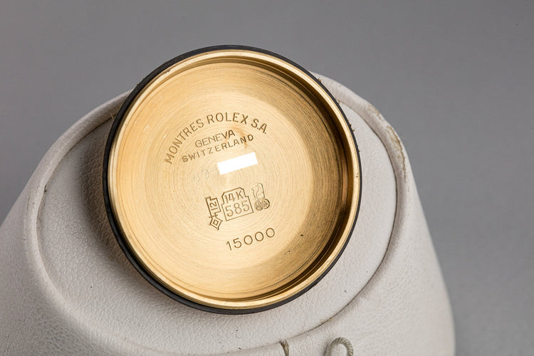 1986 Rolex 14K YG Date 15037 "Ford Motor Company Executive" Blue Diamond Dial