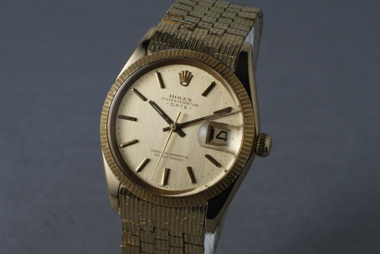 1965 Rolex 18K Date 1509 with Rare Rolex Band