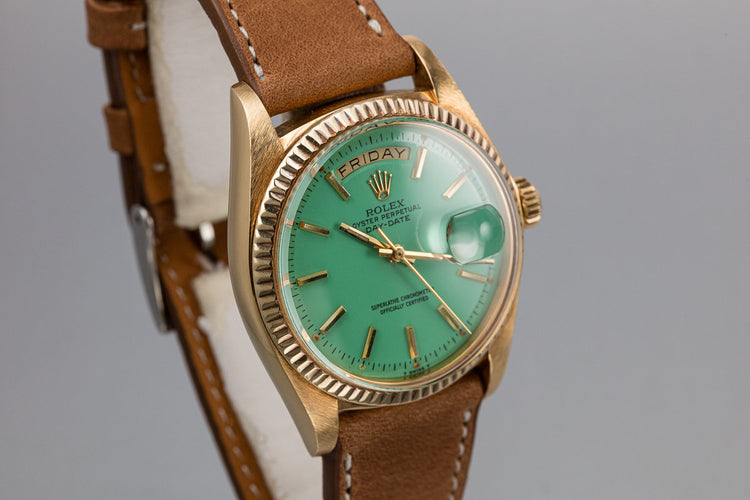 1974 Rolex 18K YG Day-Date 1803 with Turquoise Stella Dial