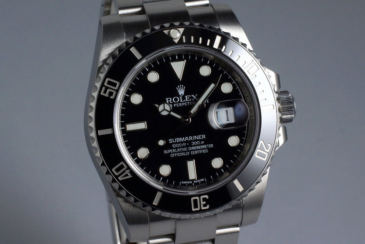 2016 Rolex Submariner 116610 with Box and Papers