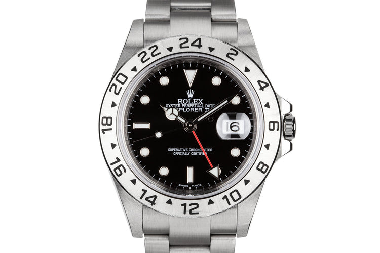 2007 Rolex Explorer II 16570 with Black Dial with Box and Papers and 3186 Movement