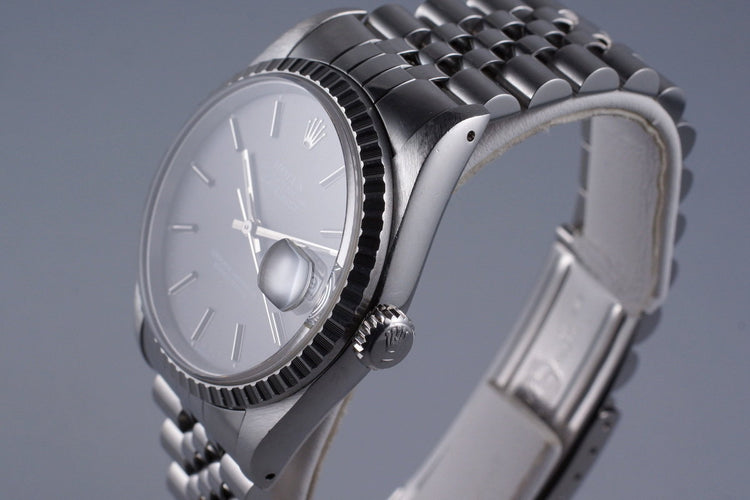 1991 Rolex DateJust 16220 Gray Dial with Box and Papers