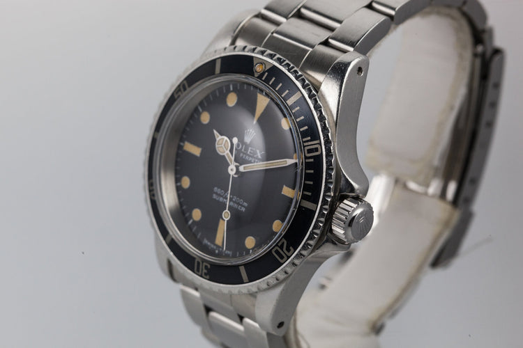 1975 Rolex Submariner 5513 with Serif Dial with Service Papers