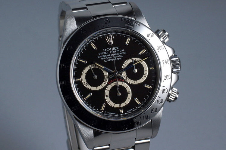 1997 Rolex SS Zenith Daytona 16520 Black Dial