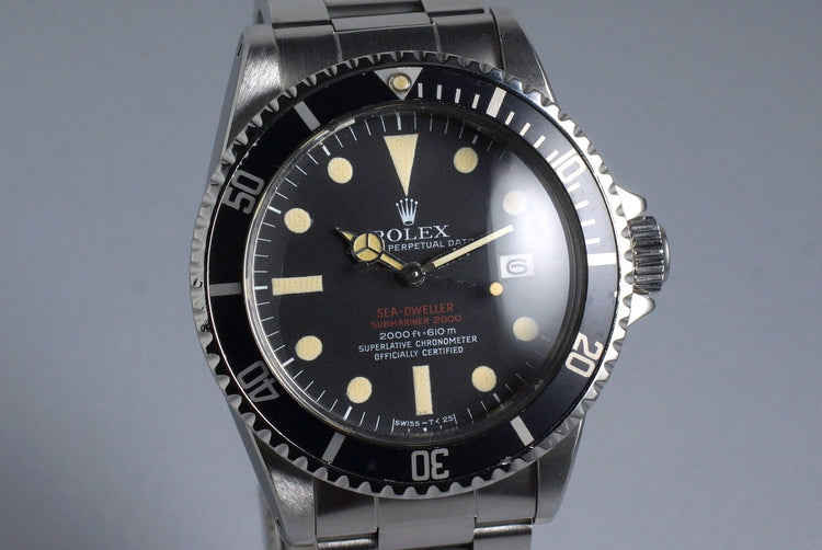 1972 Rolex Double Red Sea Dweller 1665 Mark III Dial