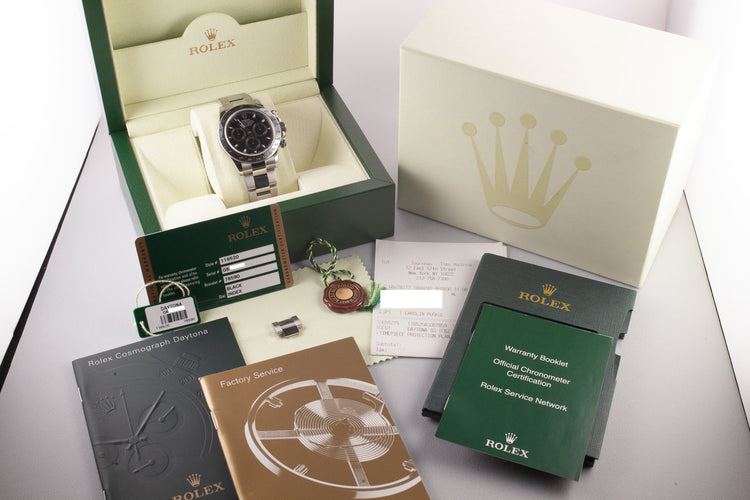 2010 Rolex Daytona 116520 Black Dial with Box and Papers
