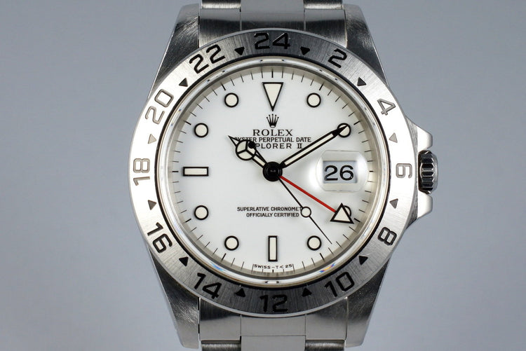 1997 Rolex Explorer II 16570 White Dial