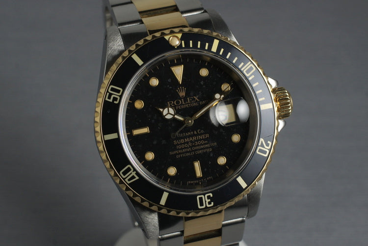 1990 Rolex Two Tone Submariner 16613 with Tiffany and Co Dial