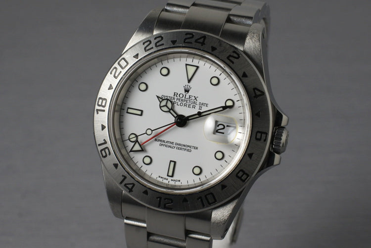 2002 Rolex Explorer II 16570 White Dial with Papers