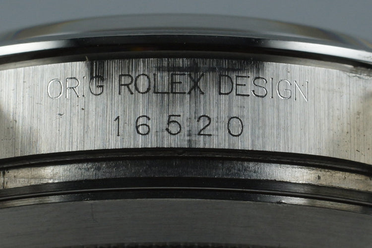 1993 Rolex SS Zenith Daytona 16520 Black Patrizzi Dial