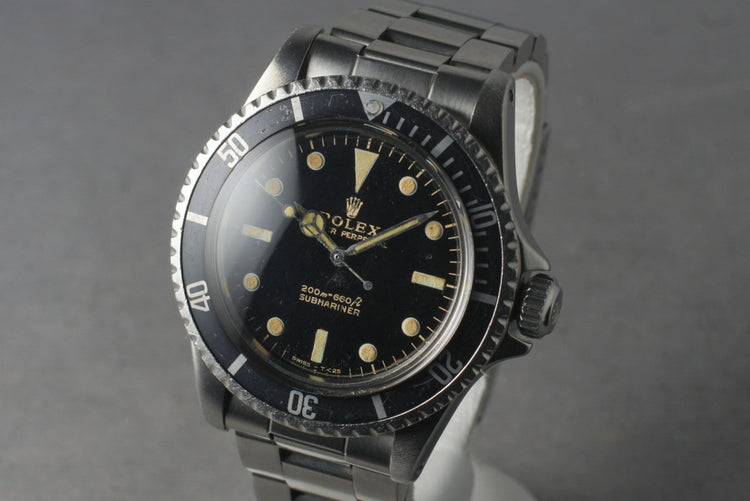 1964 Rolex Submariner Ref: 5513 PCG with Glossy Gilt Dial & Service Papers