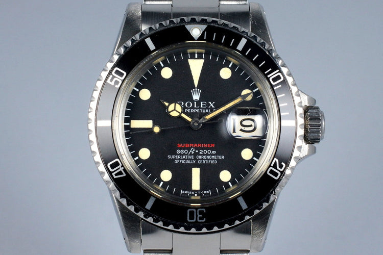 1970 Rolex Red Submariner 1680 Mark IV Dial