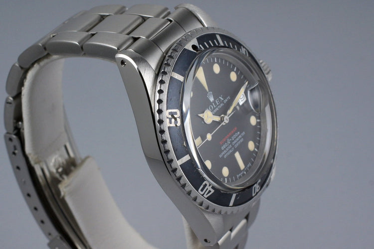 1970 Rolex Red Submariner 1680 Mark IV Dial