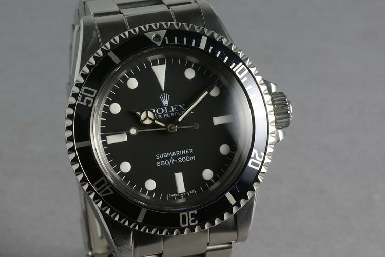 Rolex Submariner 5513 Maxi Mark V with Box and Papers