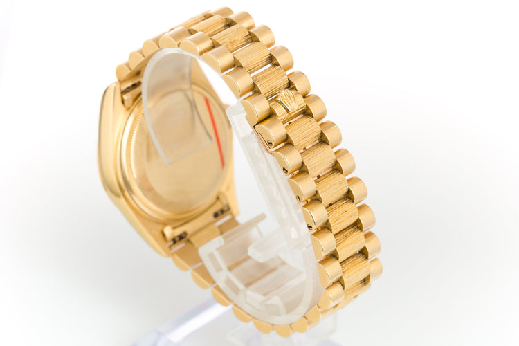 1979 Rolex Day-Date 18078 Bark Finish with Black Pyramid Dial