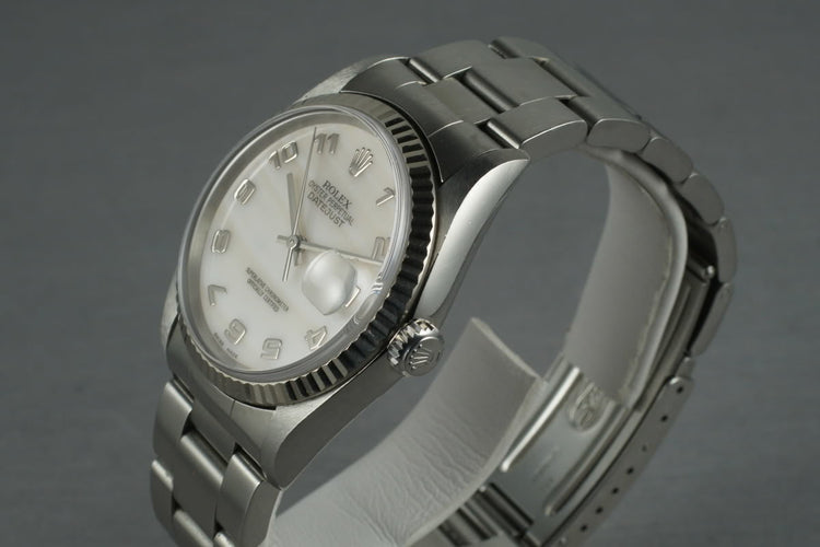 1999 Rolex Datejust16234 Rose Mother of Pearl Arabic Dial