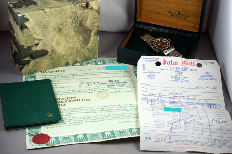 1980 Rolex Submariner 16800 with Box and Papers