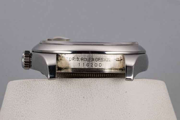 2006 Rolex DateJust 116200 Silver Dial with Roulette Date Wheel